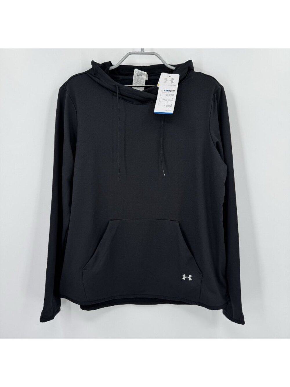 Under Armour Cold Gear Pullover Hoodie Sweatshirt 2XL Women's Black Fleece Lined
